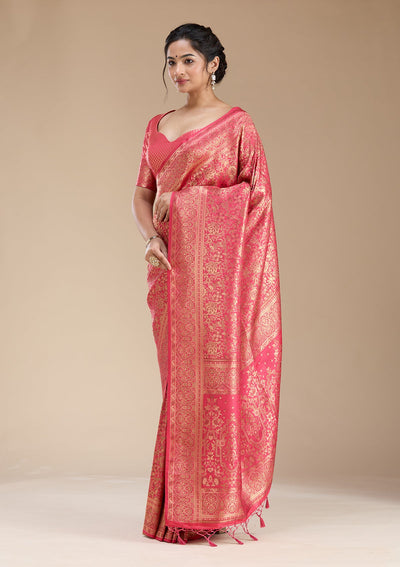 Red Banarasi Silk Saree-koskii