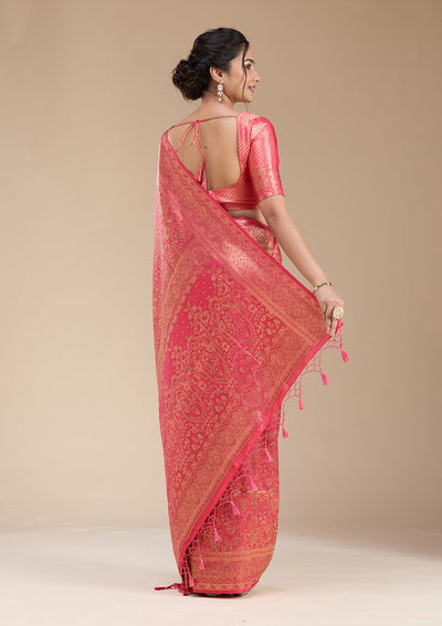Red Banarasi Silk Saree-koskii