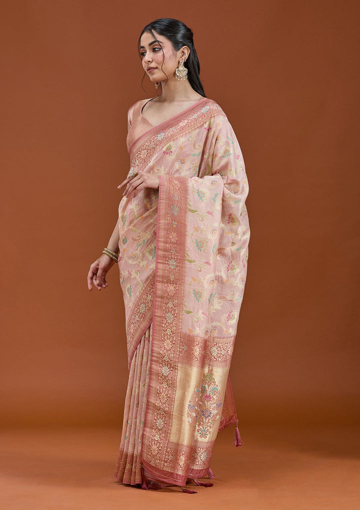Baby Pink Null Silk Silk_Saree_koskii