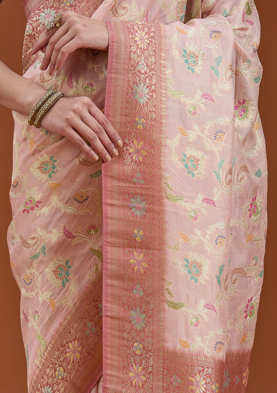 Baby Pink Null Silk Silk_Saree_koskii