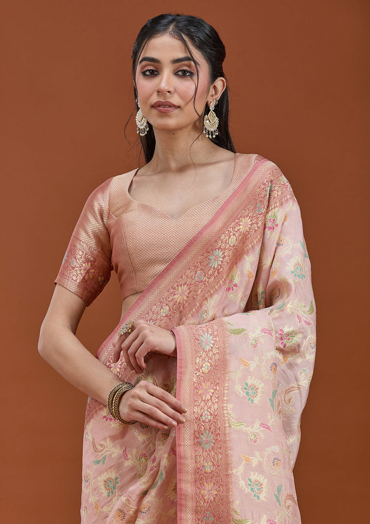 Baby Pink Null Silk Silk_Saree_koskii