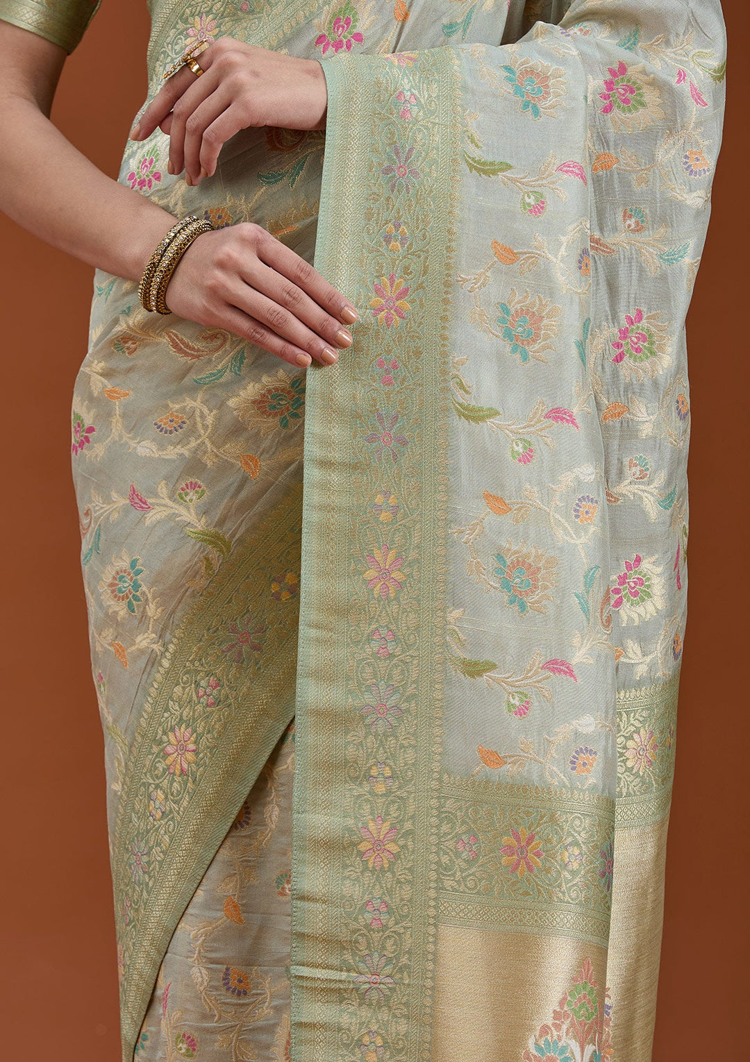 Pista Green Null Silk Silk_Saree_koskii