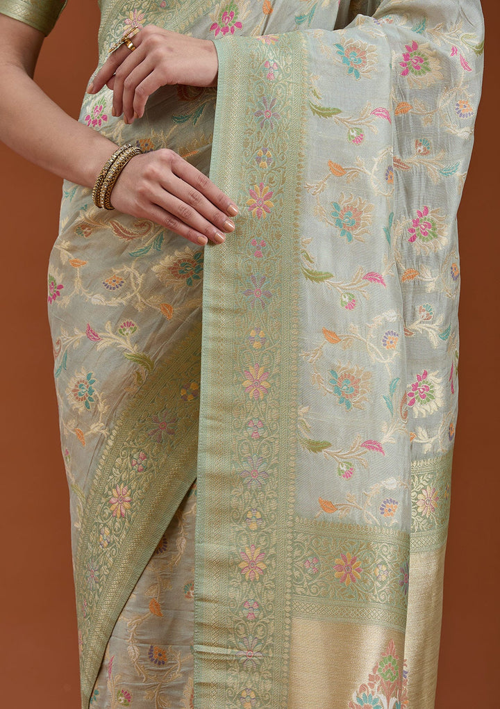 Pista Green Null Silk Silk_Saree_koskii