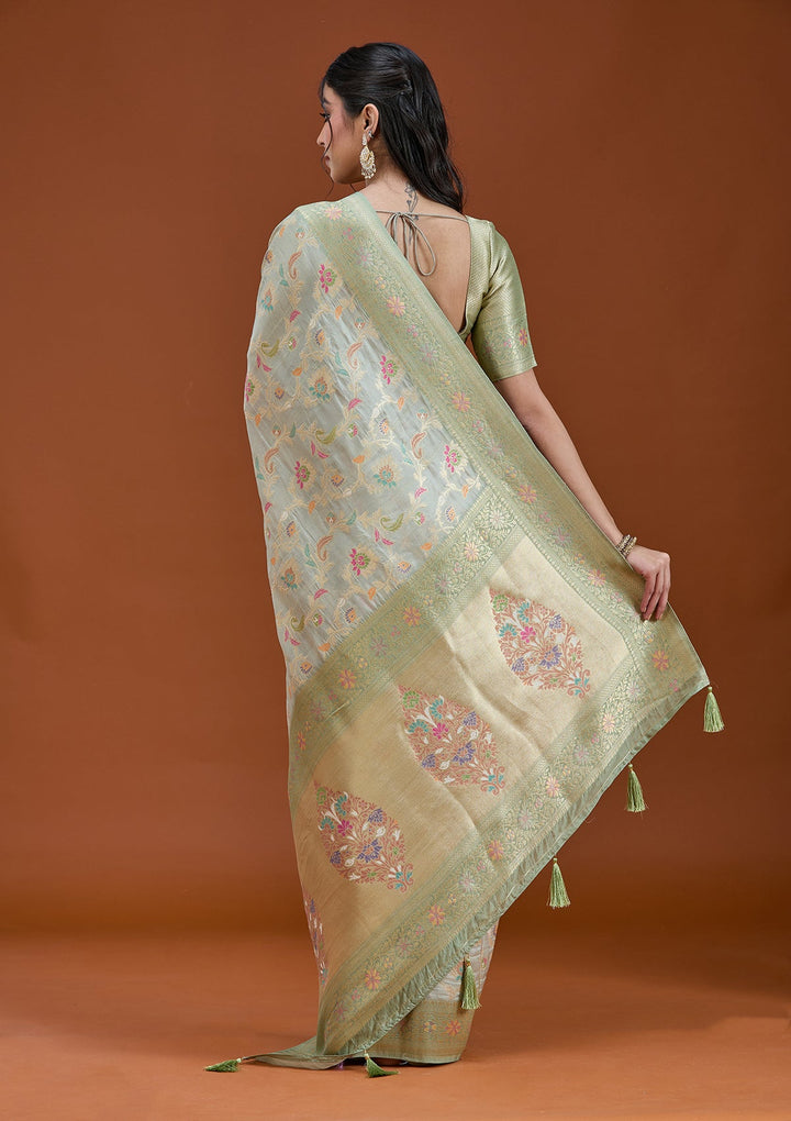 Pista Green Null Silk Silk_Saree_koskii