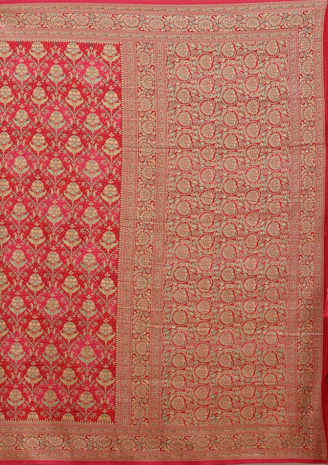Rani Pink Banarasi Silk Saree_koskii