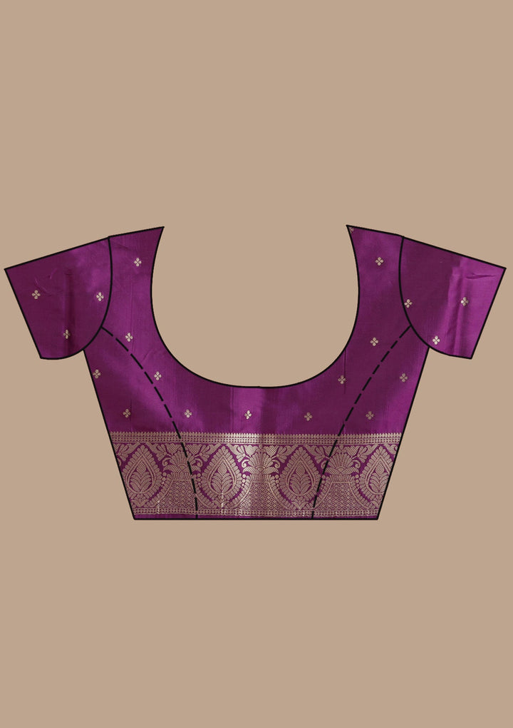 Purple Zariwork (Gold) Art Silk Saree