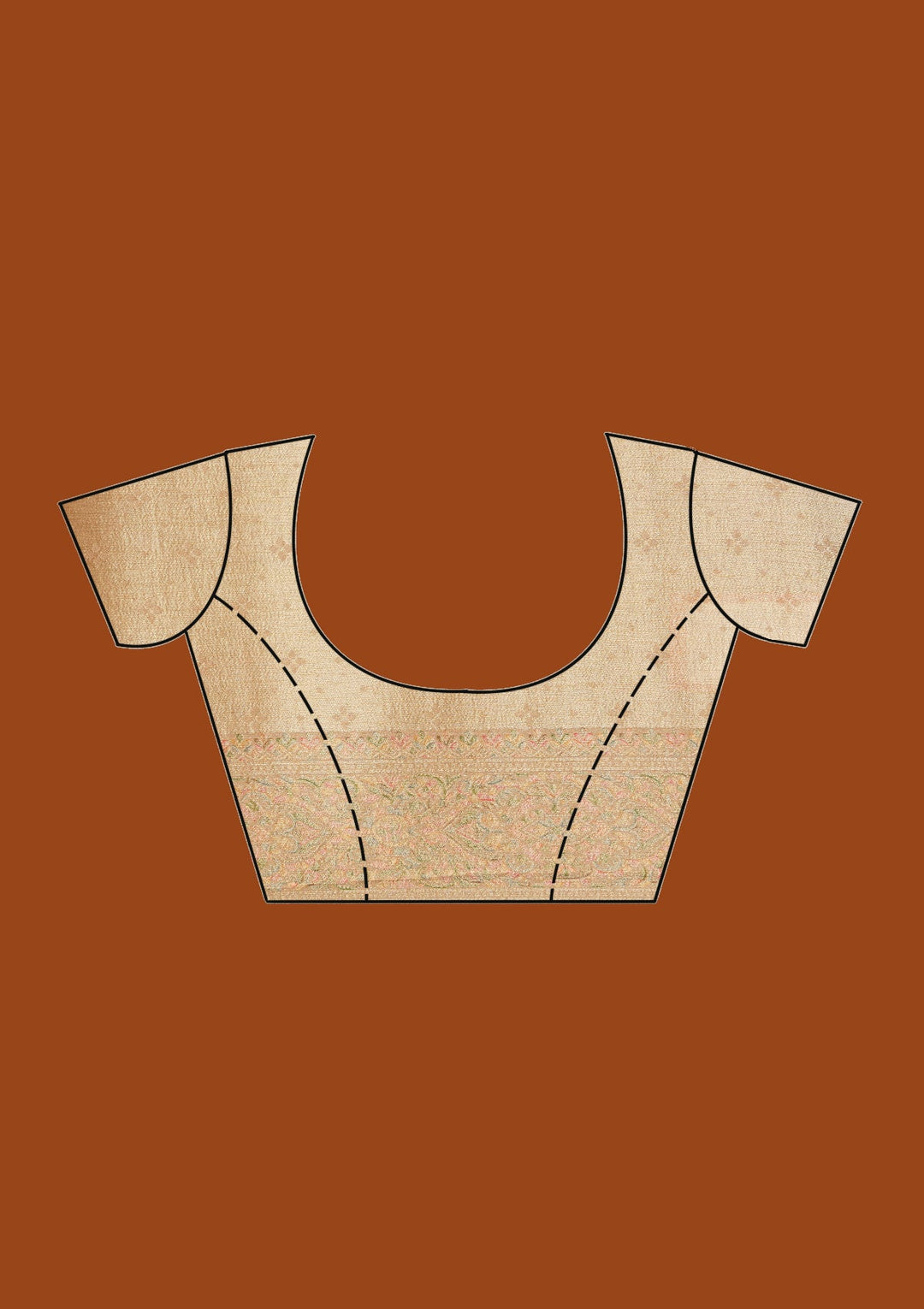 Beige Zariwork (Gold) Art Silk Saree