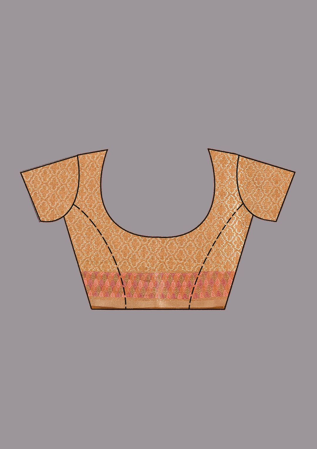 Gold Banarasi Silk Saree-koskii
