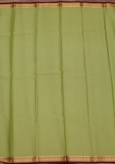 Pista Green Zariwork Pure Crepe Silk Saree-koskii