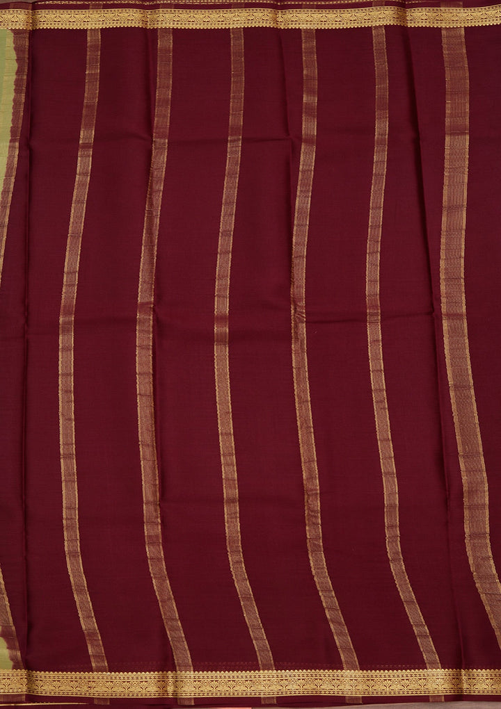 Pista Green Zariwork Pure Crepe Silk Saree_koskii