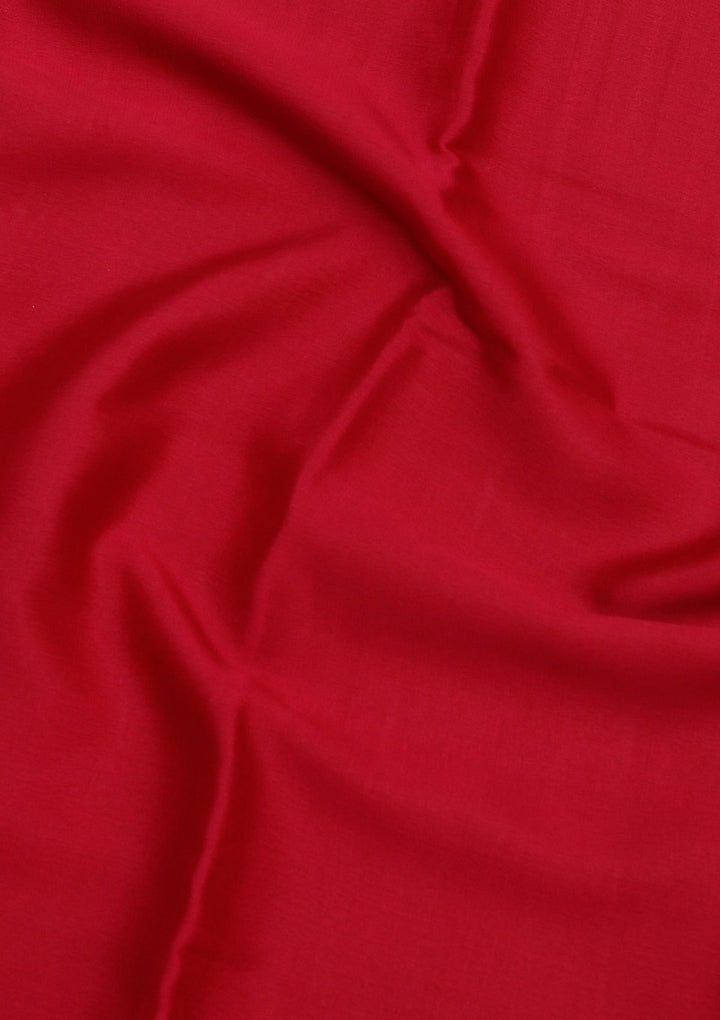 Rani Pink Zariwork Pure Crepe Silk Saree_koskii