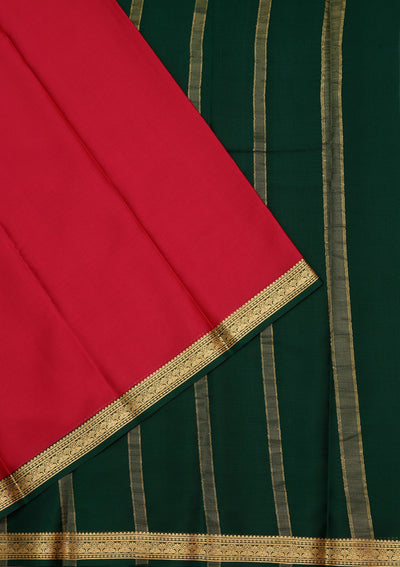 Rani Pink Zariwork Pure Crepe Silk Saree-koskii