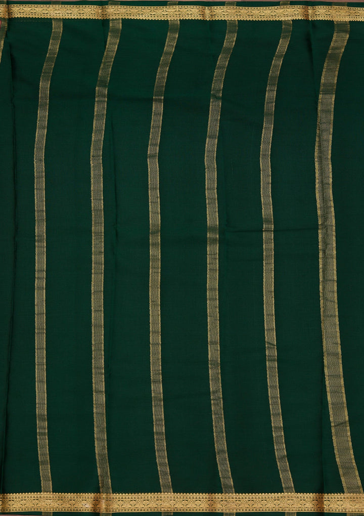 Rani Pink Zariwork Pure Crepe Silk Saree_koskii