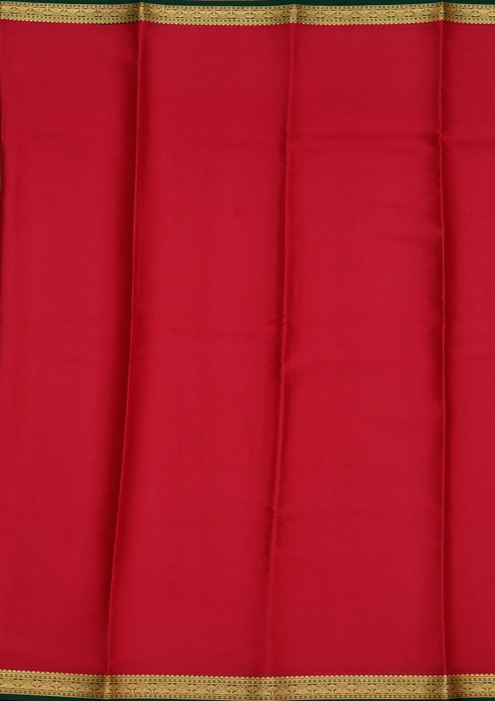 Rani Pink Zariwork Pure Crepe Silk Saree_koskii