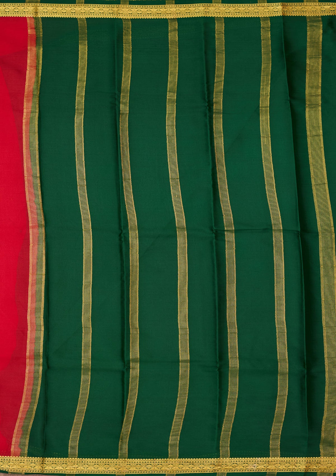 Red Zariwork Pure Crepe Silk Saree-Koskii