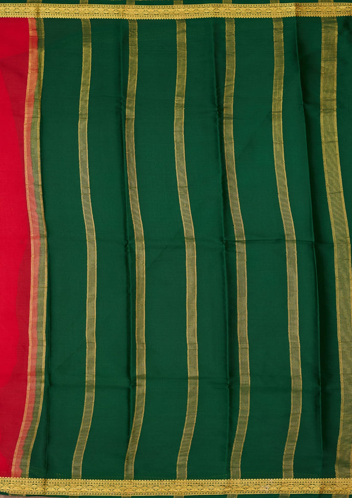 Red Zariwork Pure Crepe Silk Saree-Koskii