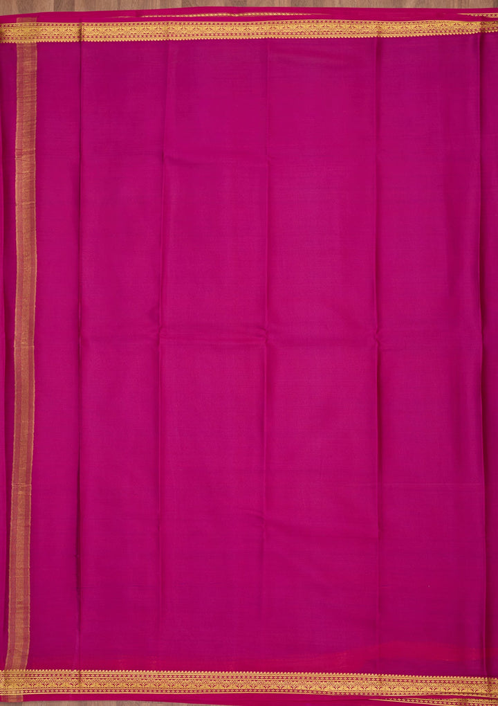 Royal Blue Zariwork Pure Crepe Silk Saree-Koskii