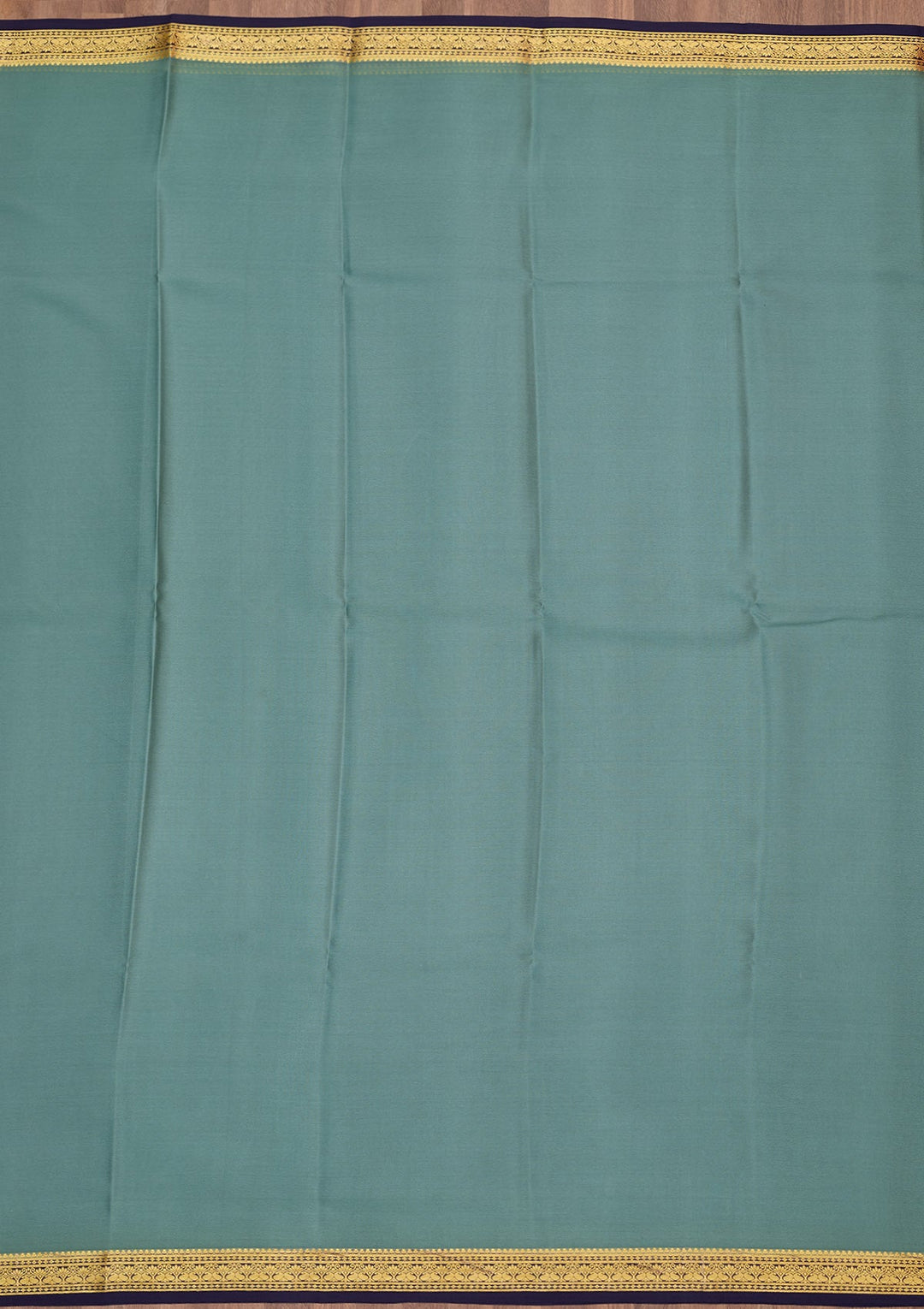 Sea Green Zariwork Pure Crepe Silk Saree-Koskii