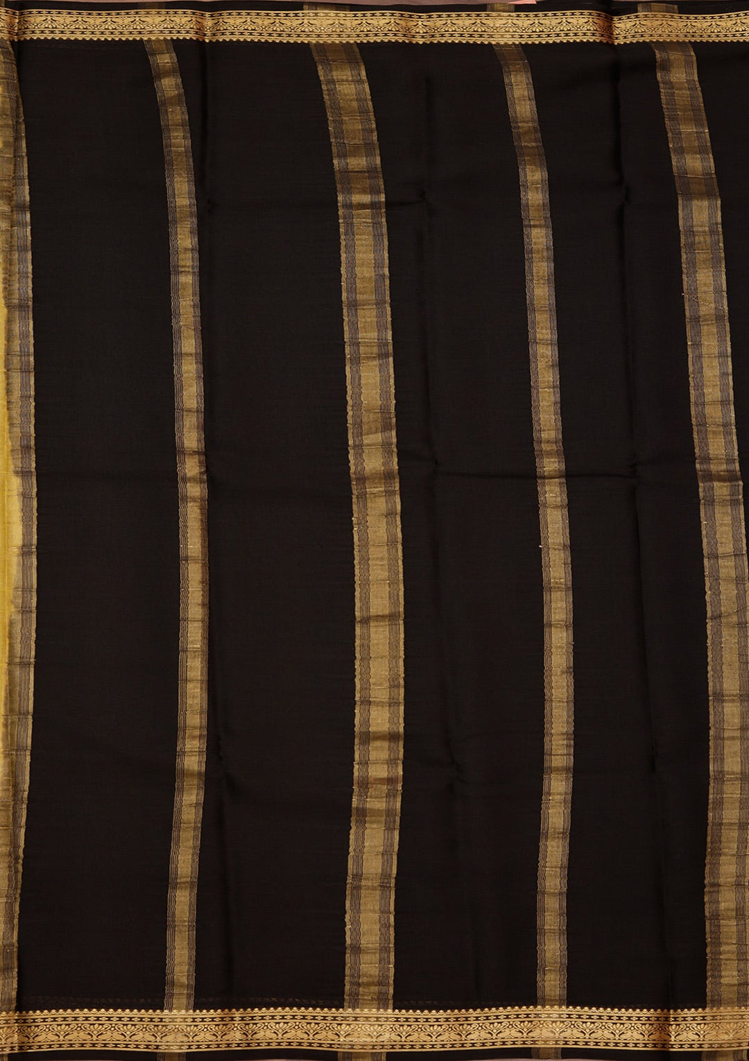 Yellow Zariwork Pure Crepe Silk Saree_koskii