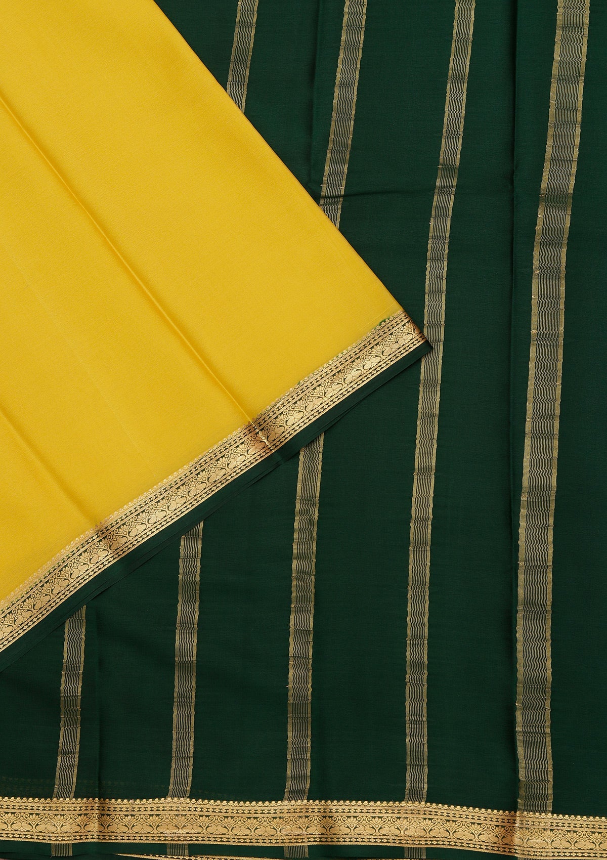 Yellow Zariwork Pure Crepe Silk Saree-koskii