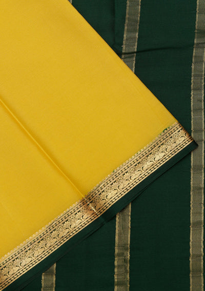Yellow Zariwork Pure Crepe Silk Saree-koskii