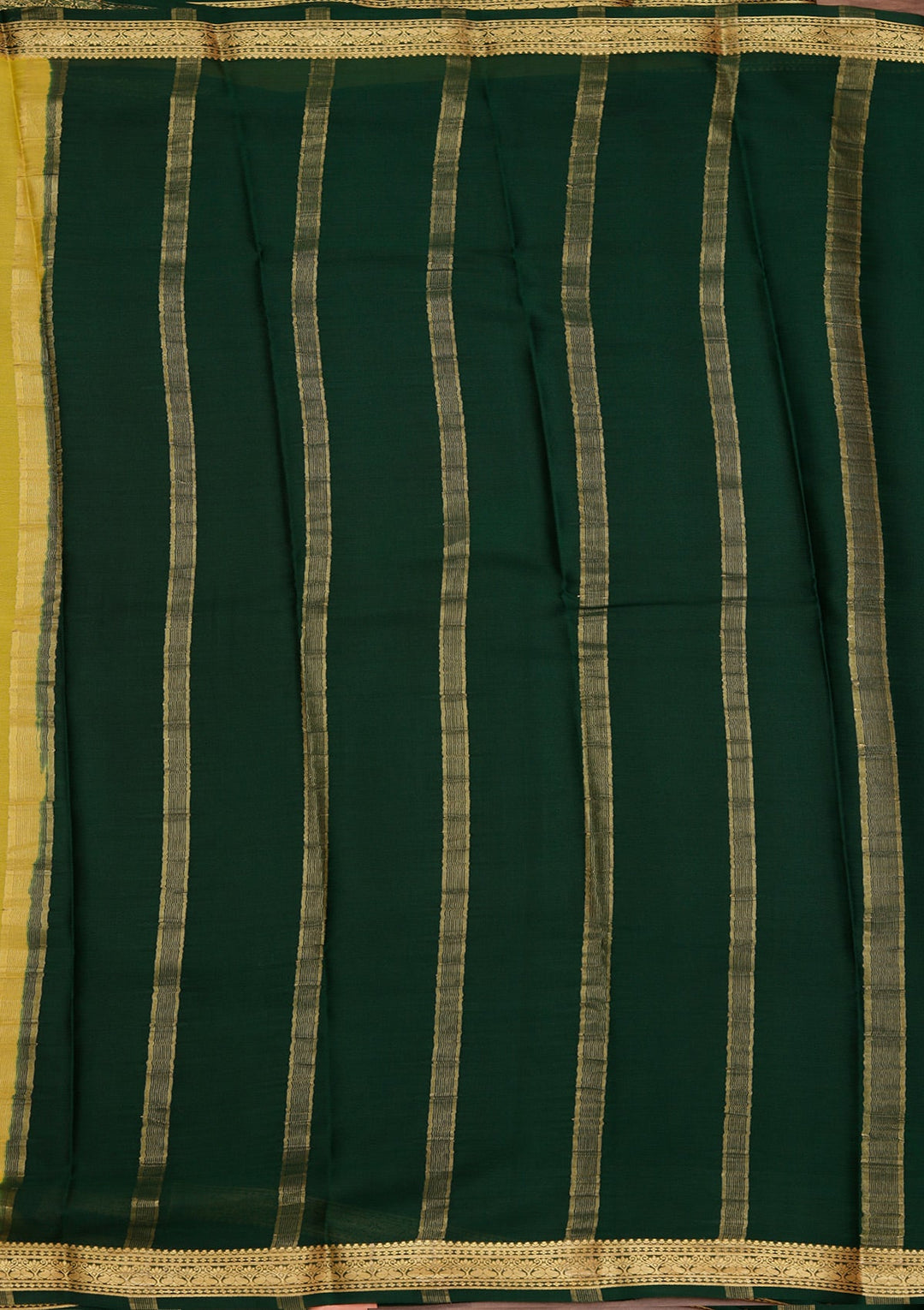 Yellow Zariwork Pure Crepe Silk Saree_koskii