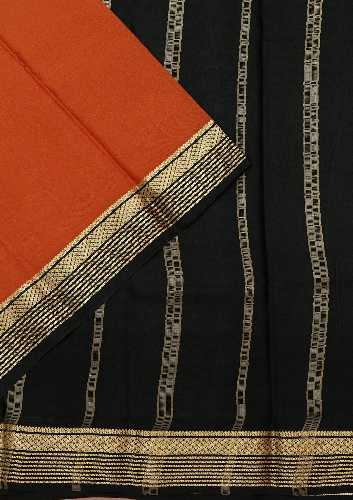Brown Zariwork Pure Crepe Silk Saree-koskii