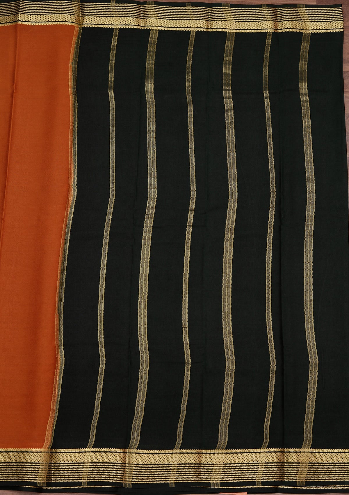 Brown Zariwork Pure Crepe Silk Saree-koskii