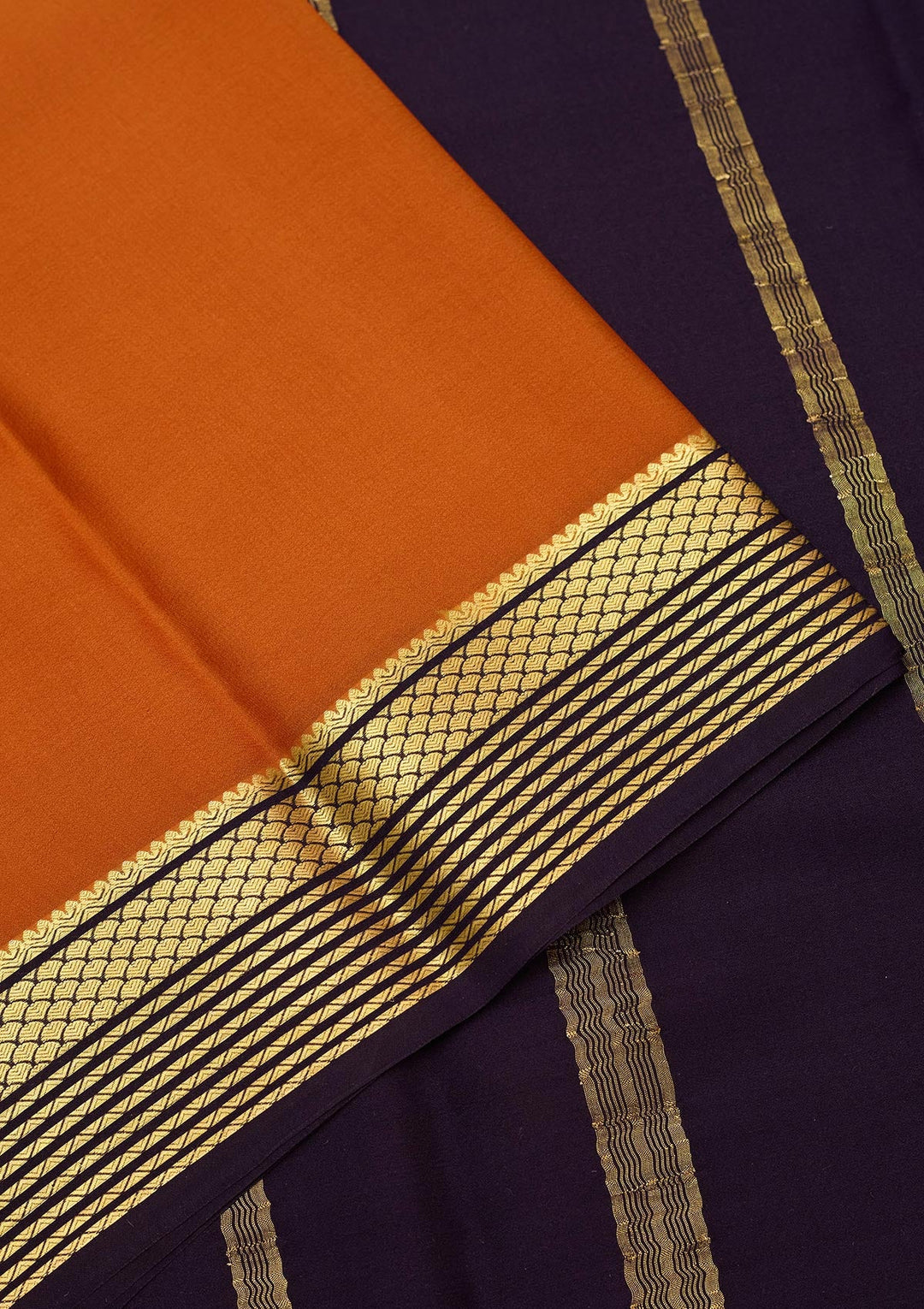Brown Zariwork Pure Crepe Silk Saree-Koskii