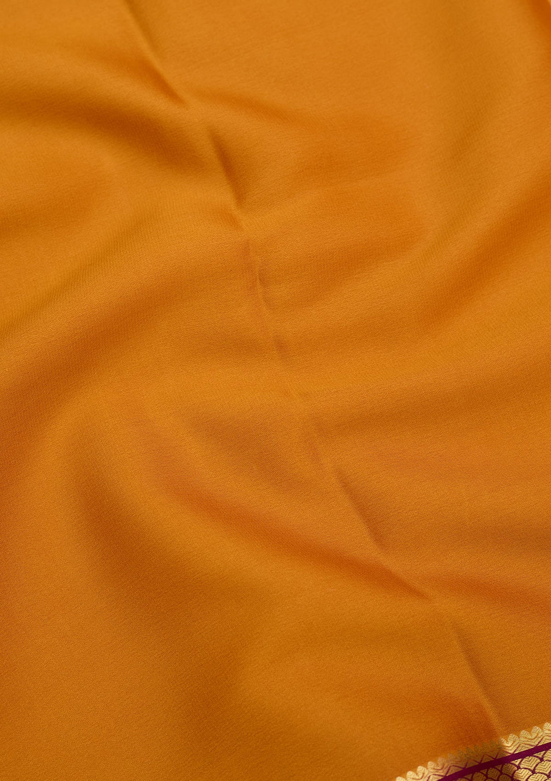 Mustard Zariwork Pure Crepe Silk Saree-Koskii