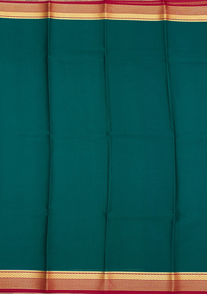 Peacock Blue Zariwork Pure Crepe Silk Saree-Koskii