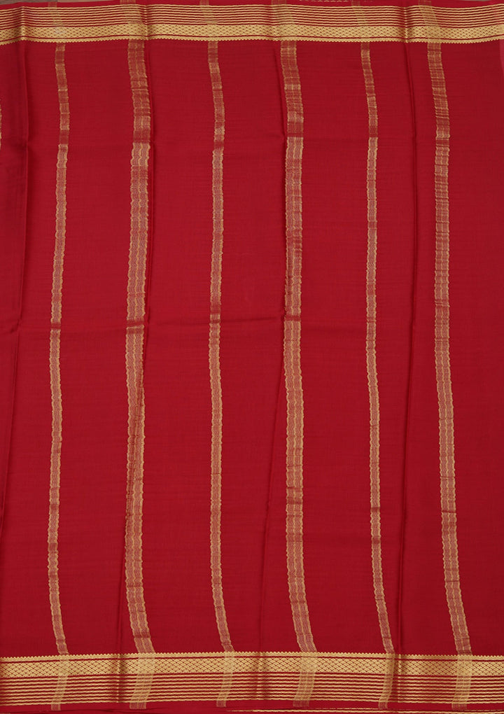 Royal Blue Zariwork Pure Crepe Silk Saree_koskii