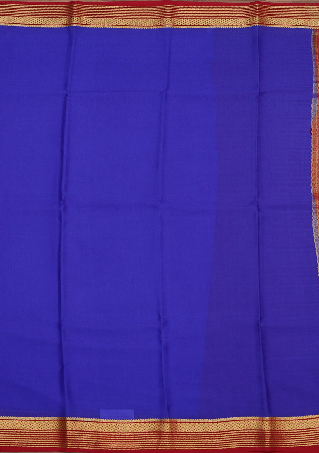 Royal Blue Zariwork Pure Crepe Silk Saree_koskii
