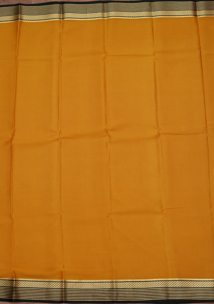 Yellow Zariwork Pure Crepe Silk Saree_koskii