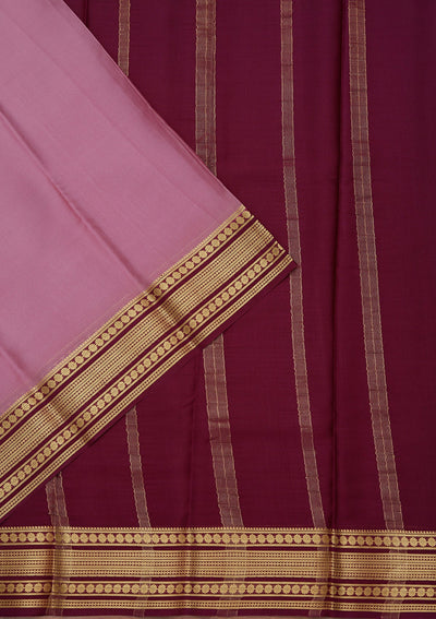 Onion Pink Zariwork Pure Crepe Silk Saree-koskii