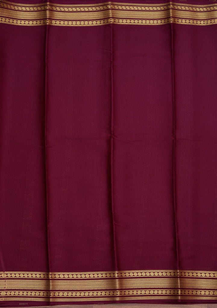 Onion Pink Zariwork Pure Crepe Silk Saree_koskii