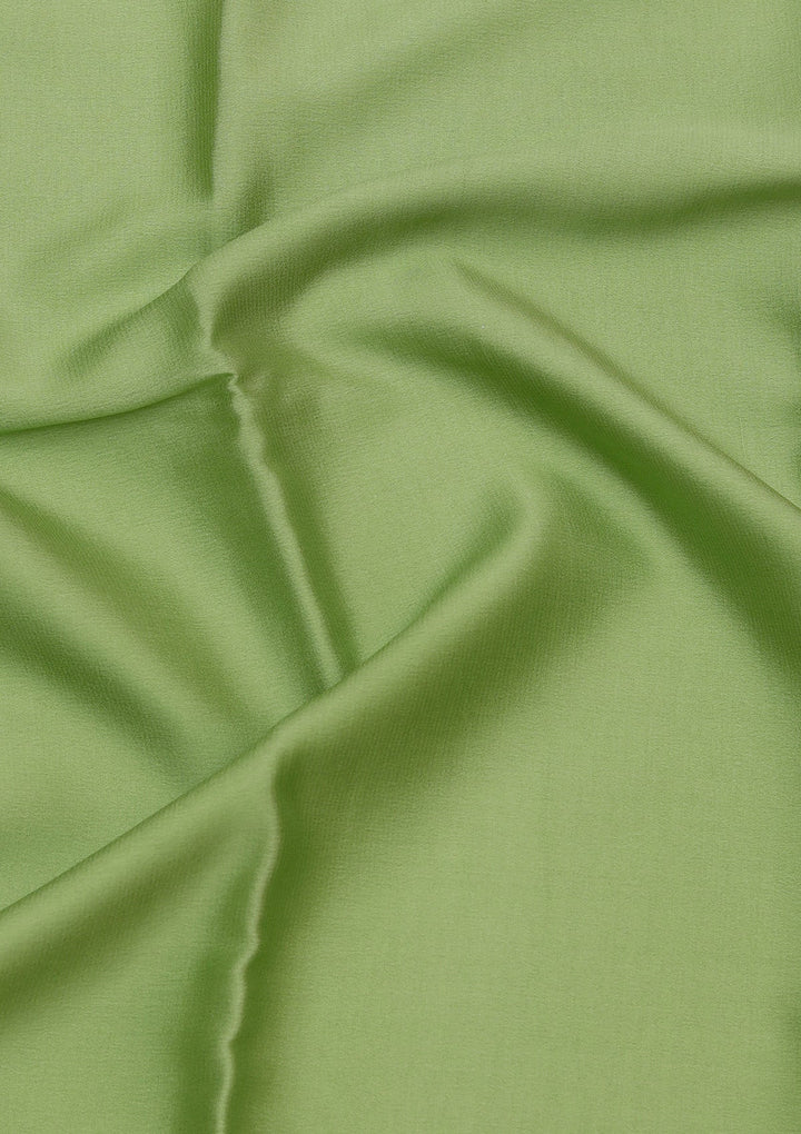 Pista Green Zariwork Pure Crepe Silk Saree_koskii