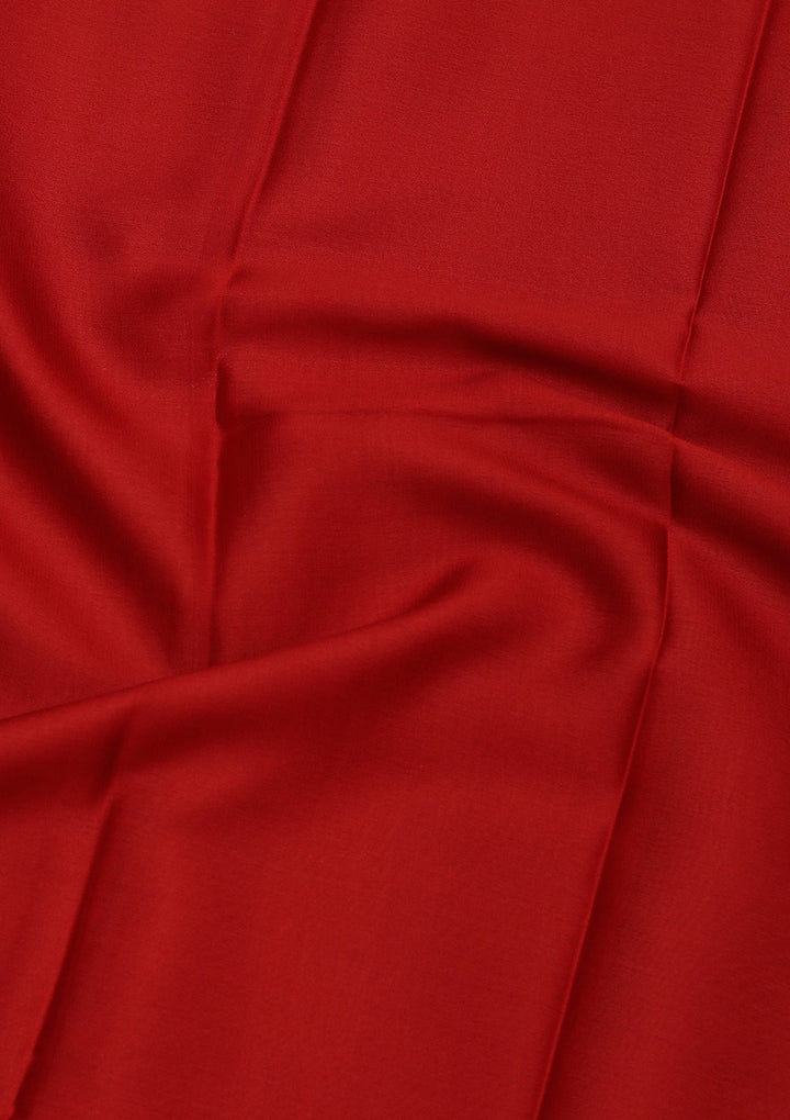 Red Zariwork Pure Crepe Silk Saree_koskii