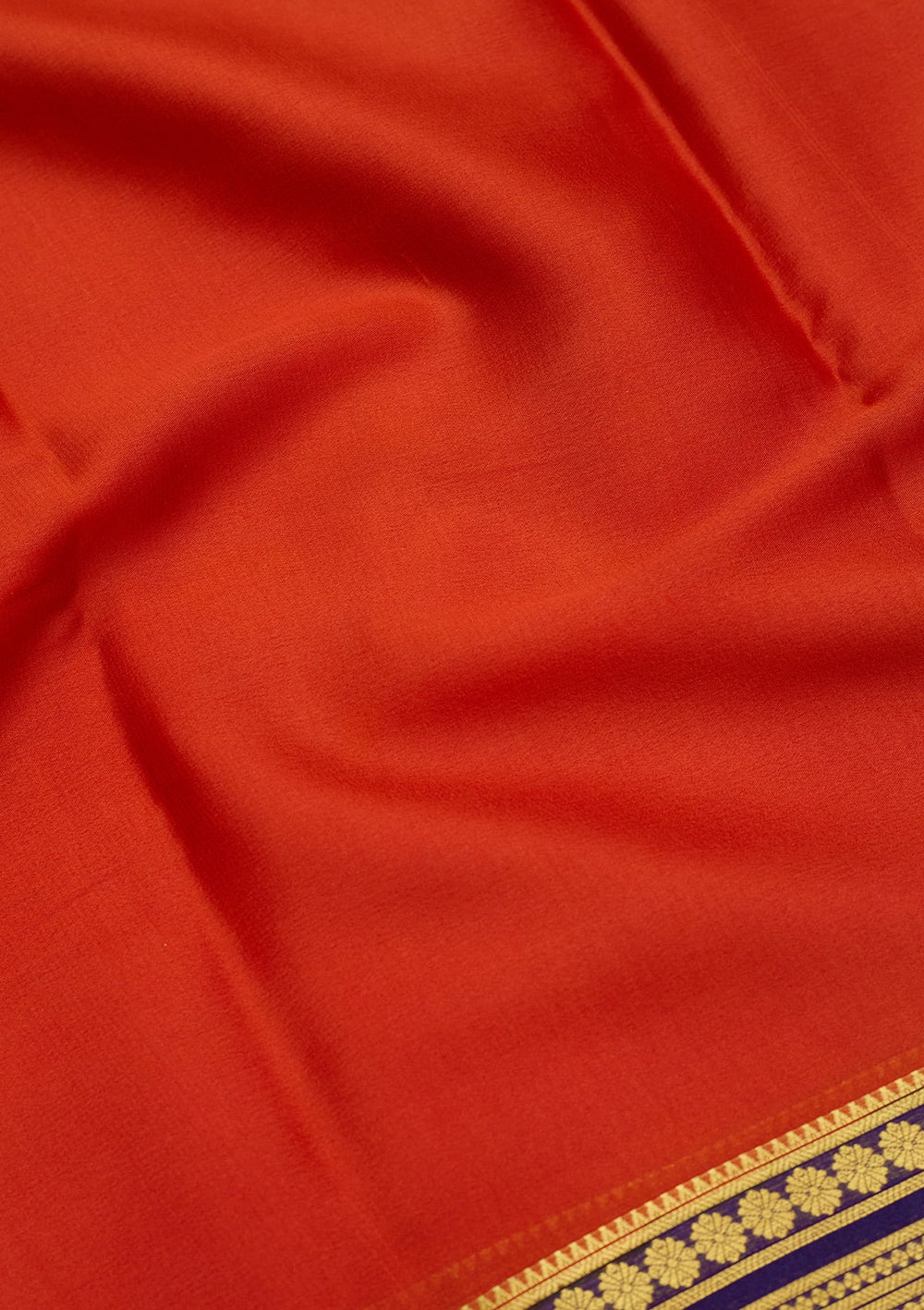 Red Zariwork Pure Crepe Silk Saree-Koskii