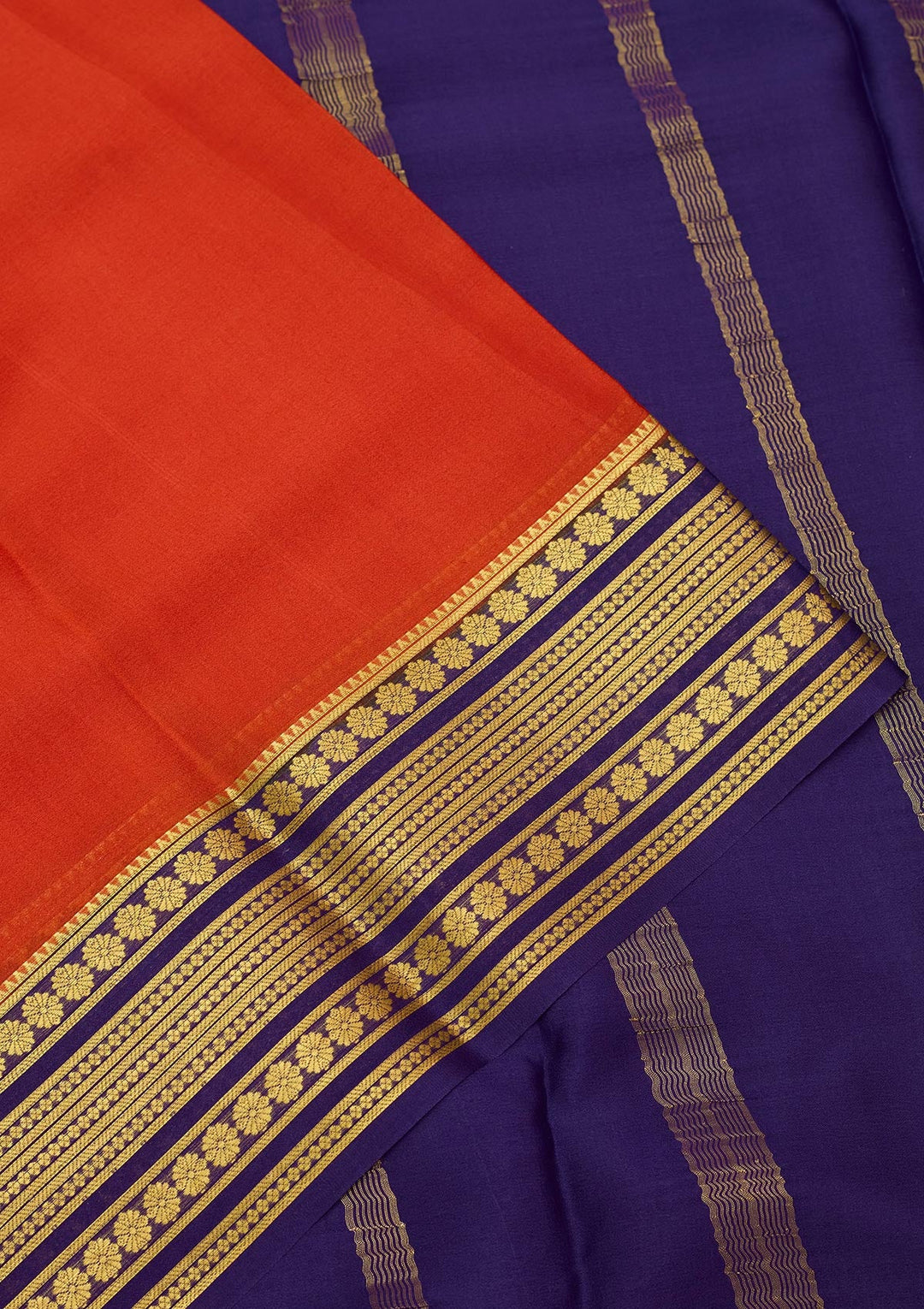 Red Zariwork Pure Crepe Silk Saree-Koskii