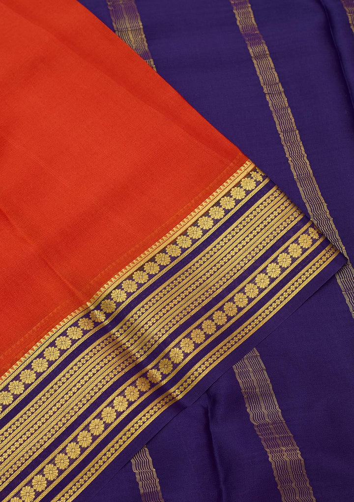 Red Zariwork Pure Crepe Silk Saree-Koskii