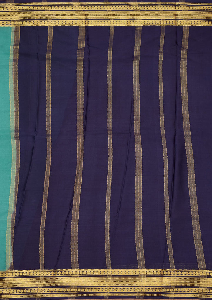 Sky Blue Zariwork Pure Crepe Silk Saree-Koskii