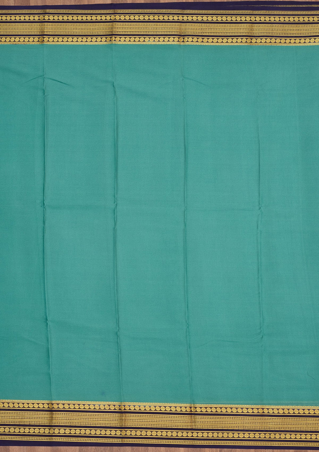 Sky Blue Zariwork Pure Crepe Silk Saree-Koskii