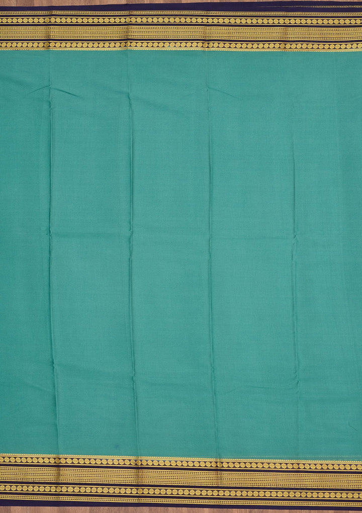 Sky Blue Zariwork Pure Crepe Silk Saree-Koskii