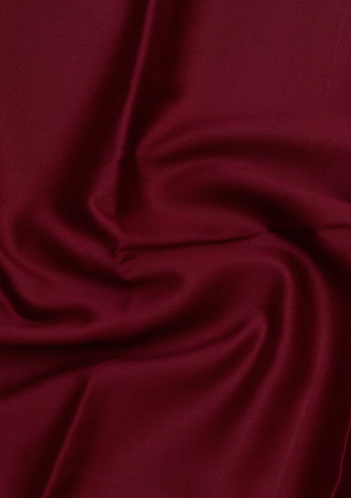 Wine Zariwork Pure Crepe Silk Saree_koskii