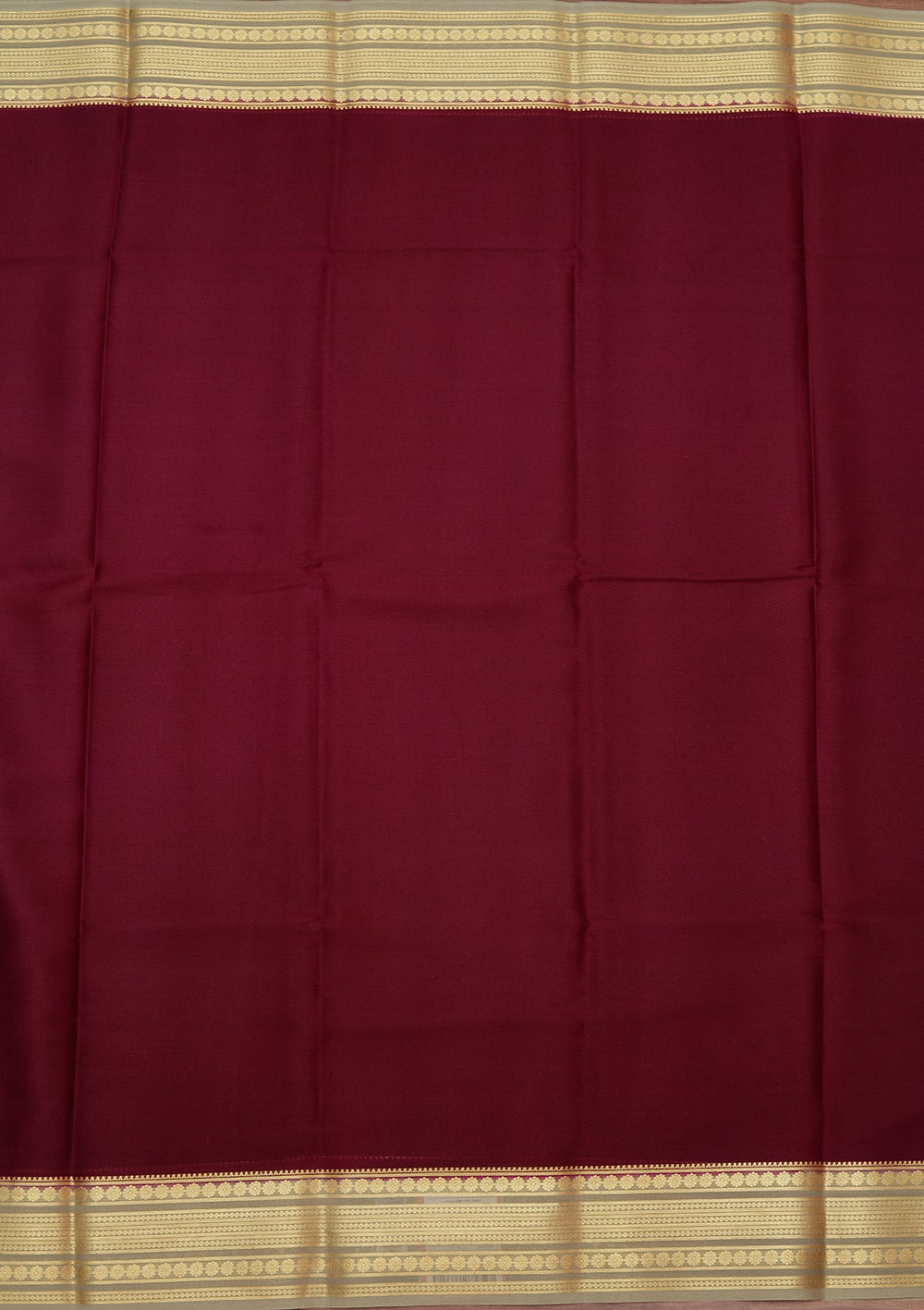 Wine Zariwork Pure Crepe Silk Saree-koskii