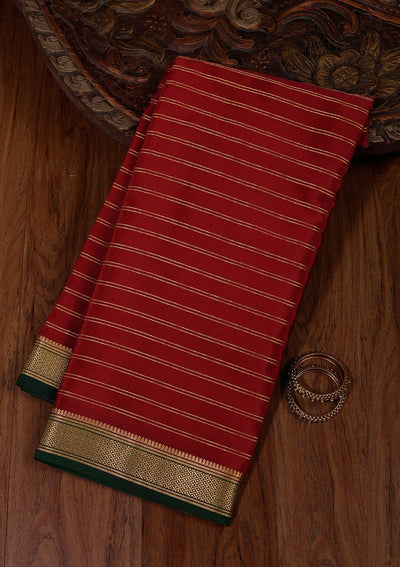 Brown Zariwork Pure Crepe Silk Saree-koskii