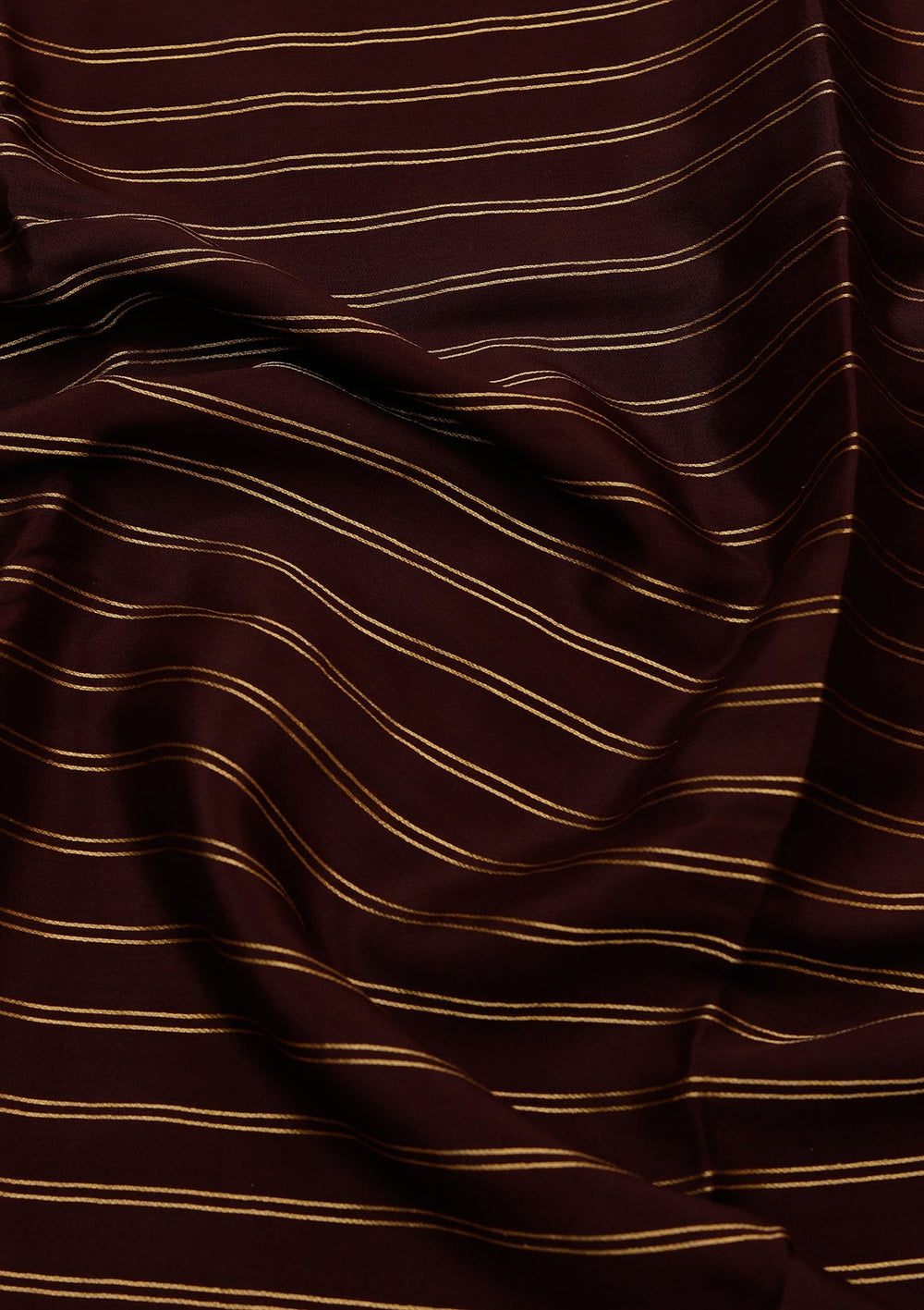 Brown Zariwork Pure Crepe Silk Saree_koskii