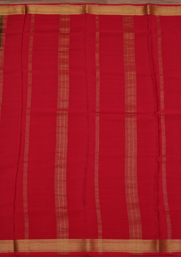 Brown Zariwork Pure Crepe Silk Saree_koskii