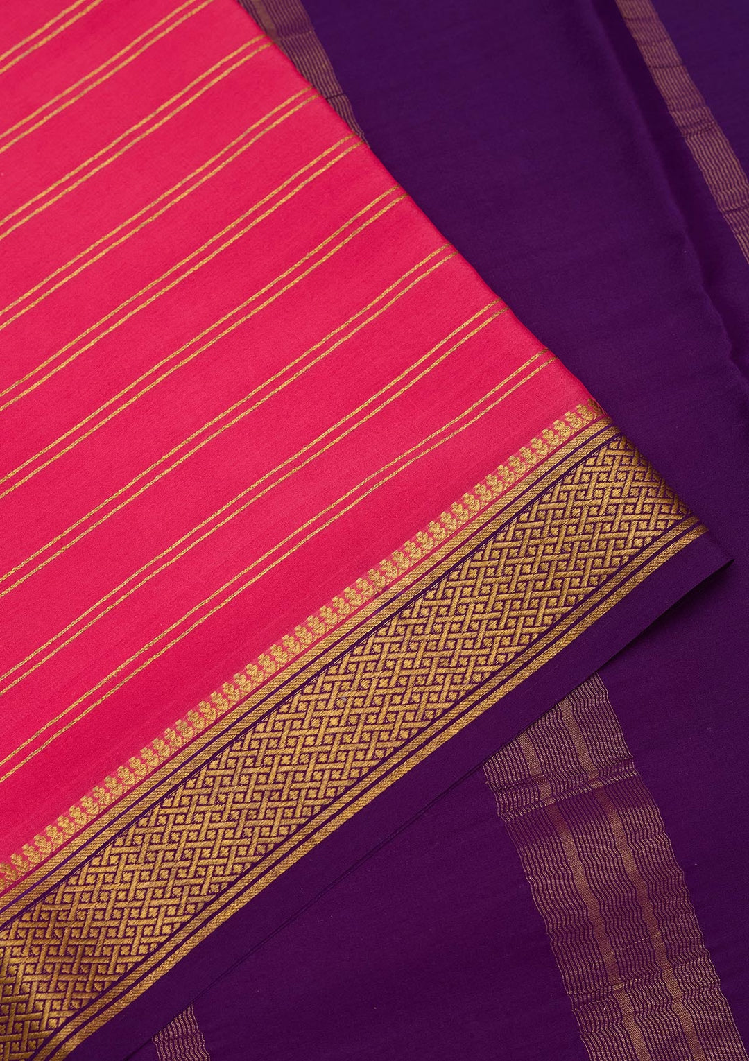 Peach Zariwork Pure Crepe Silk Saree-Koskii